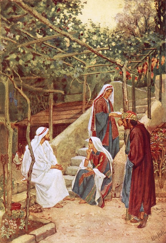 Jesus descansando em Betânia, na casa dos seus amigos de William Brassey Hole
