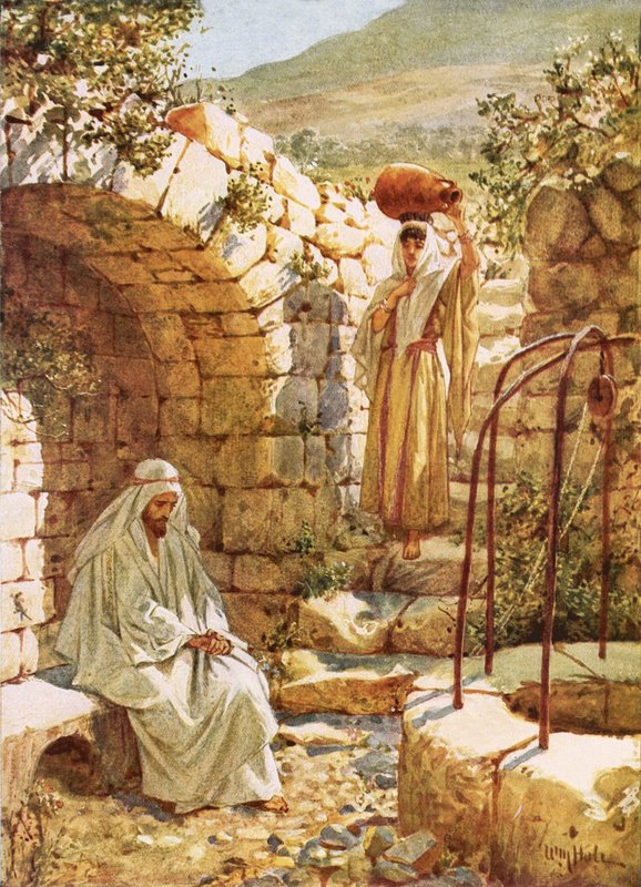 Jesus descansando no poço de Jacó de William Brassey Hole