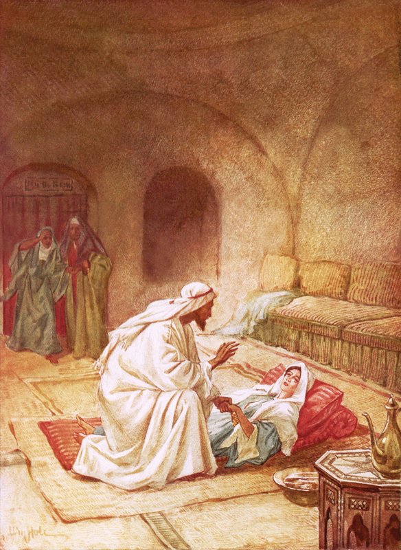 Jesus revivendo a filha de Jairo de William Brassey Hole