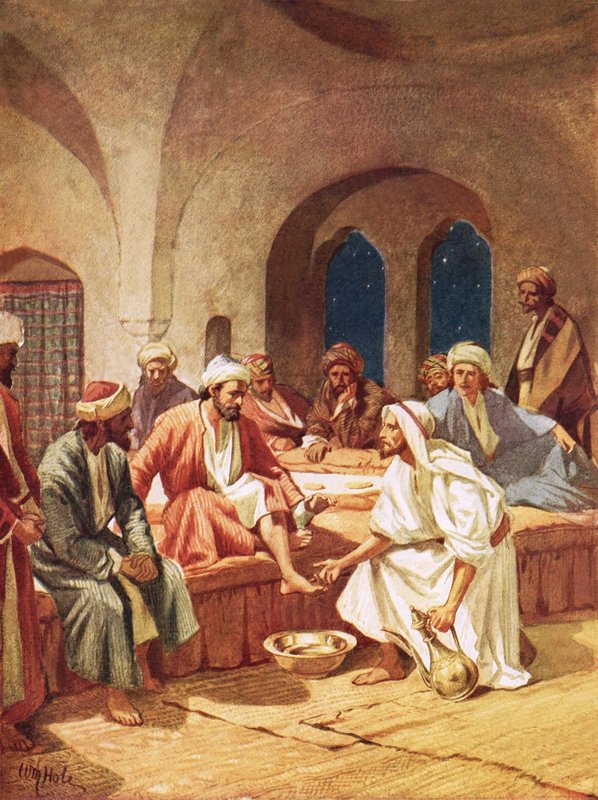 Jesus lavando os pés de seus discípulos de William Brassey Hole