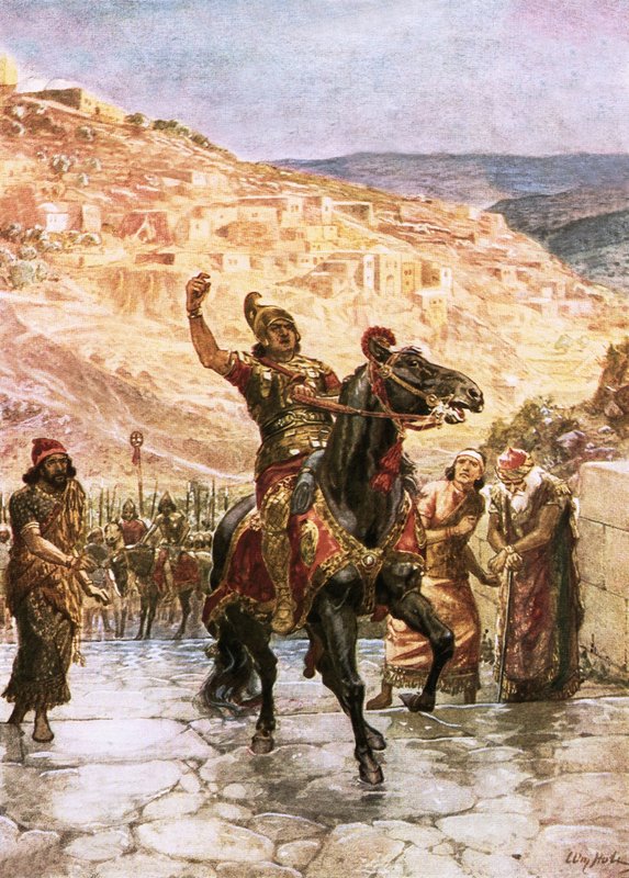O Rabshakeh assírio exigindo a rendição de Jerusalém de William Brassey Hole