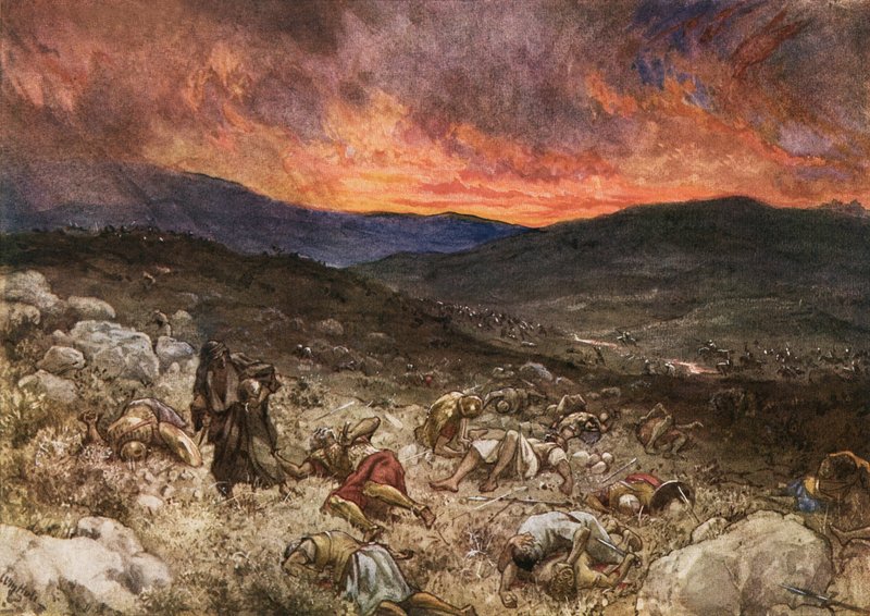 A morte de Saul em Gilboa de William Brassey Hole
