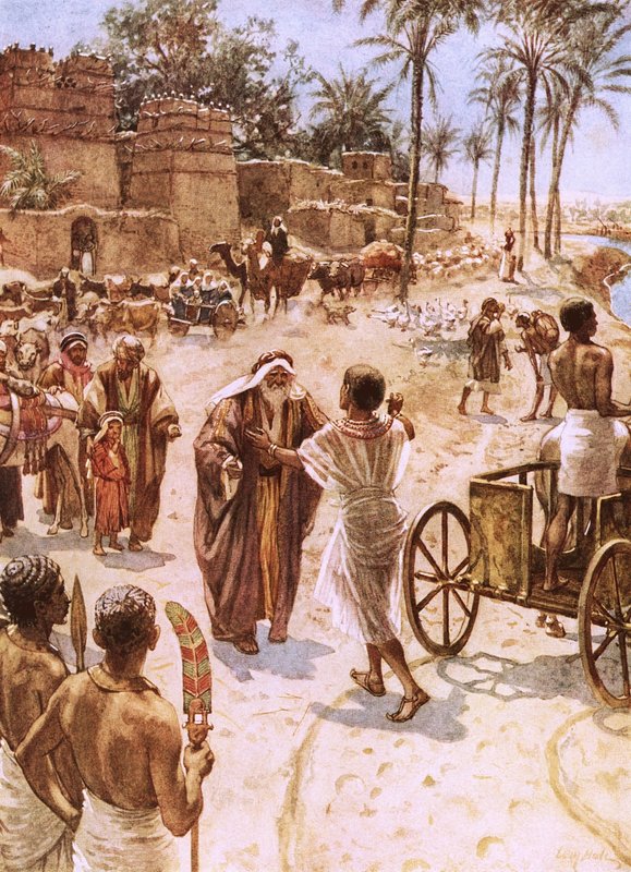 O encontro de Jacob e José no Egipto de William Brassey Hole