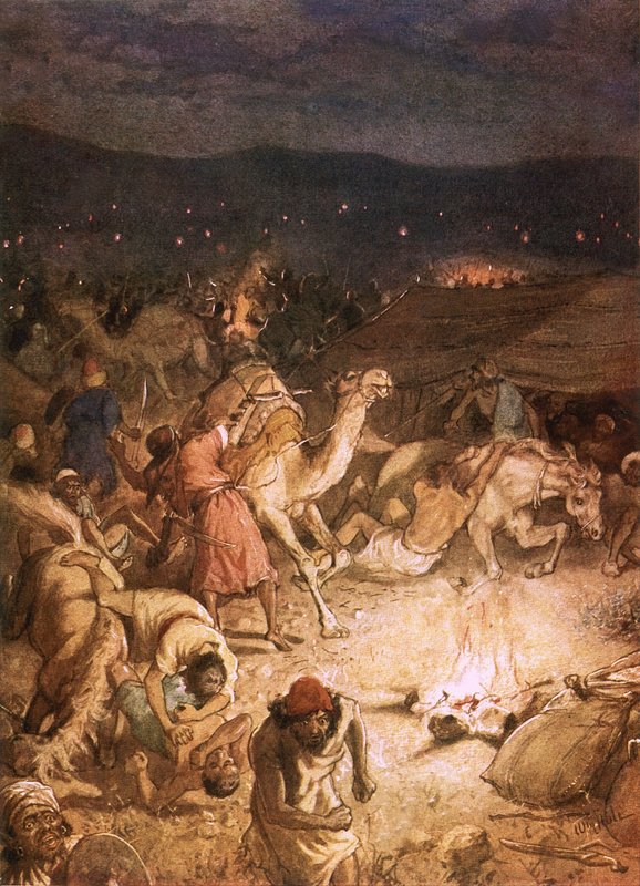 "A espada do Senhor e de Gideon. O pânico no campo dos Midianitas de William Brassey Hole