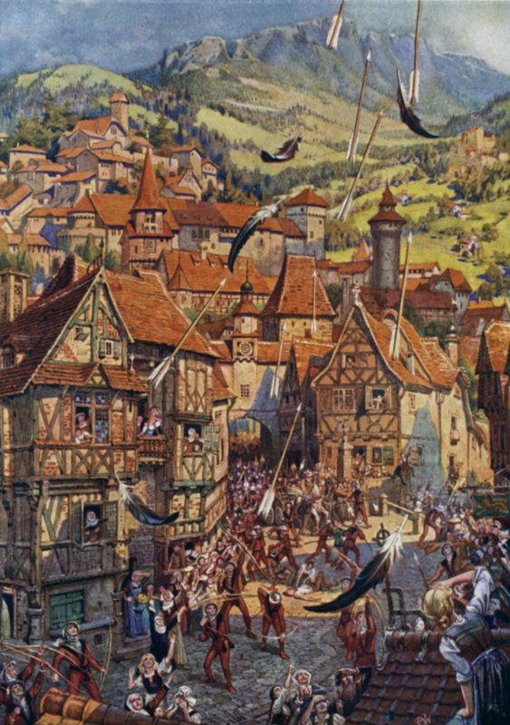 Ilustração para Criança do Ar por M H Spielmann (cor litho) de William Charles John Pitcher