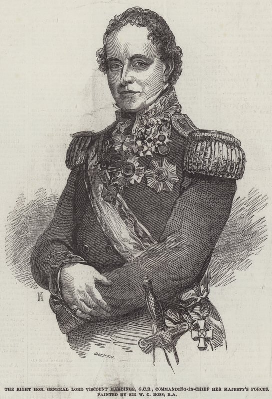 O excelentíssimo General Lord Visconde Hardinge, GCB, Comandante em Chefe das Forças de Sua Majestade de William Charles Ross