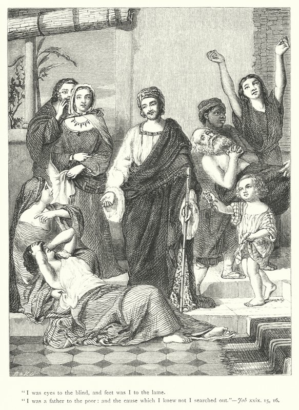 Os Prosperous Days of Job (gravura) de William Charles Thomas (after) Dobson