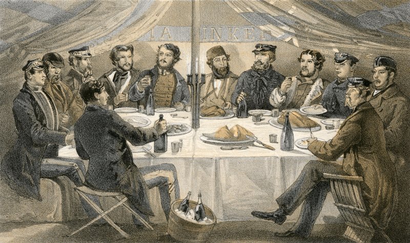 Um jantar de Natal nas alturas antes de Sebastopol de William Crimea Simpson