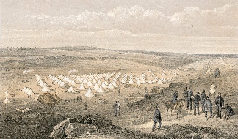 Acampamento da brigada naval antes de Sebastopol de William Crimea Simpson