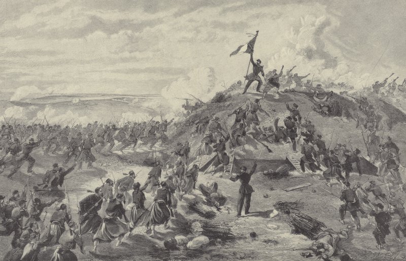Captura do Reduto Malakoff pelos Franceses, Cerco a Sebastopol, 8 de setembro de 1855 de William Crimea Simpson