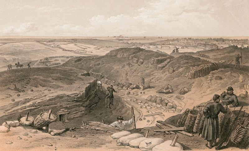 Vala do Malakoff, Bateria Gervais e parte de trás do Redan de William Crimea Simpson