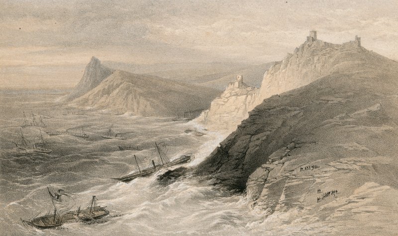 O vendaval do Porto de Balaclava, 14 de novembro de 1854 de William Crimea Simpson