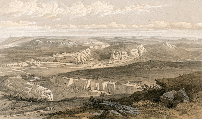 As ruínas de Inkermann e City of Caverns de William Crimea Simpson