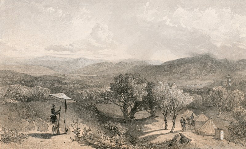 O vale de Baidar, da vila de Petroski, olhando para o leste de William Crimea Simpson