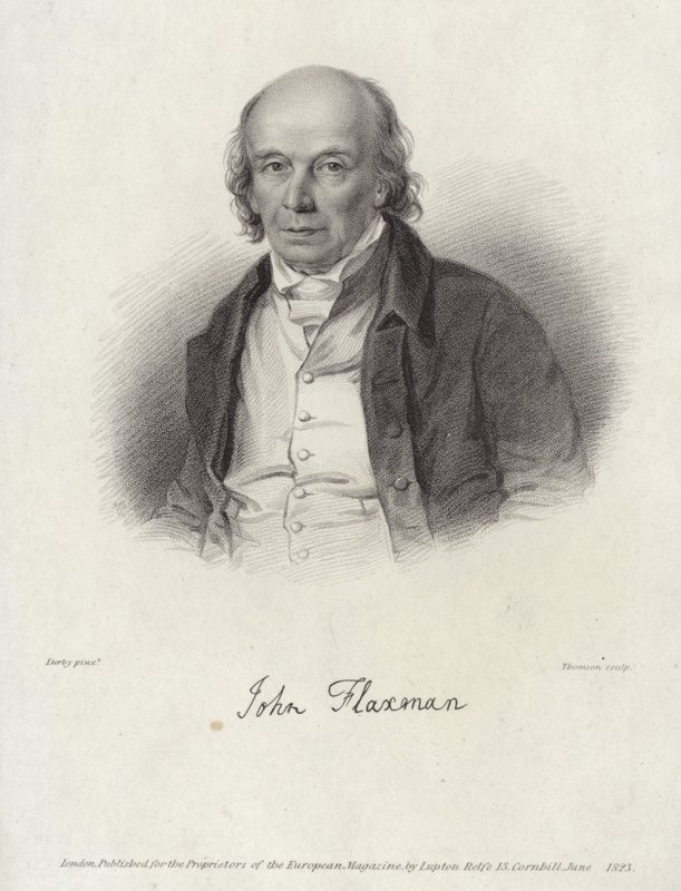 Retrato de John Flaxman de William Derby