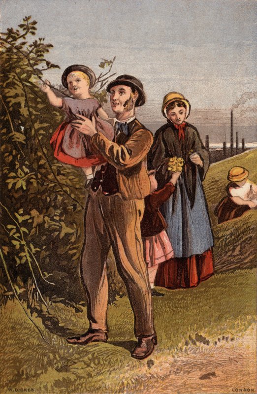 O Caminho do Campo: passeio em família no campo (chromolitho) de William Dickes