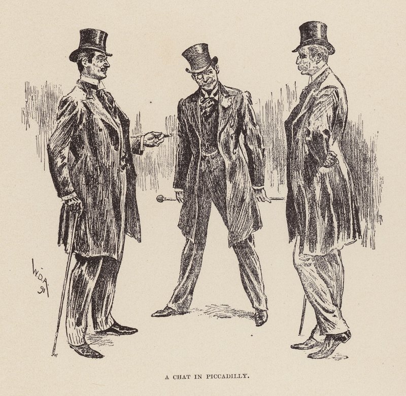 Uma conversa em Piccadilly (gravura) de William Douglas Almond