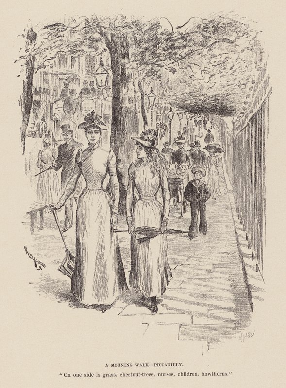 Um passeio matinal, Piccadilly (gravura) de William Douglas Almond