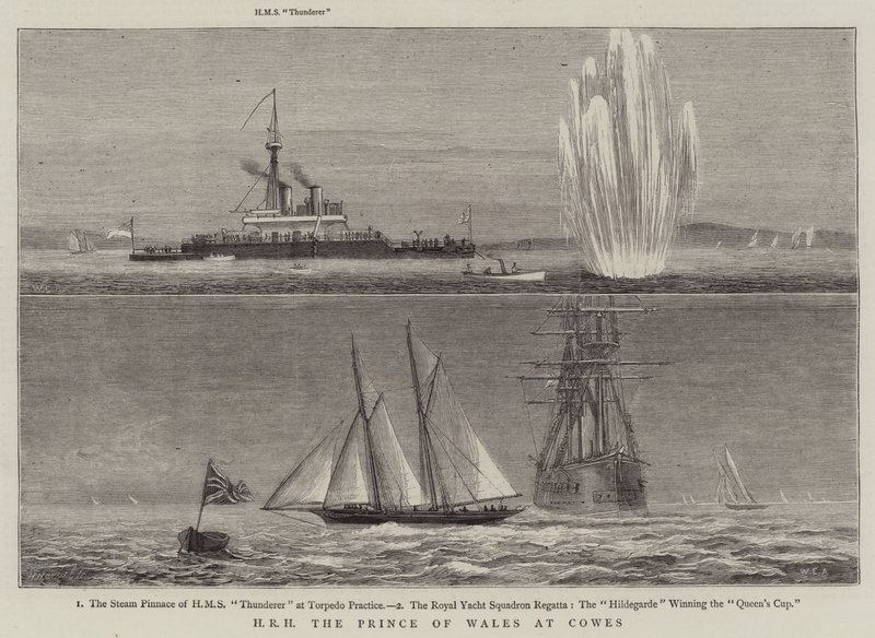 SAR o Príncipe de Gales em Cowes de William Edward Atkins