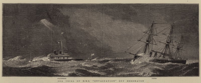 Sea Trial of HMS Devastation de Berehaven de William Edward Atkins