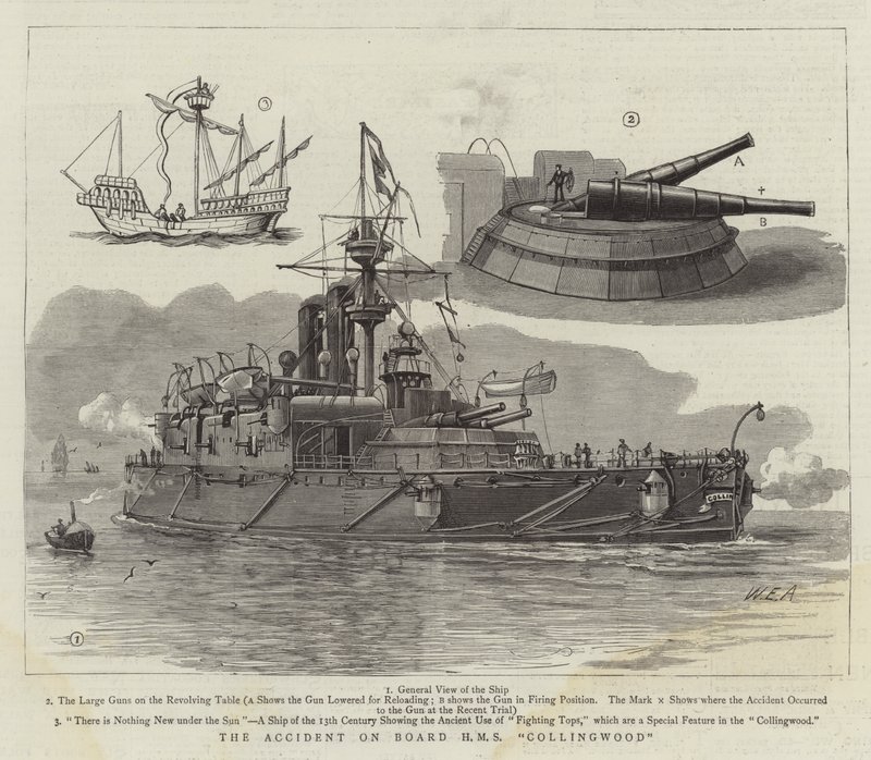 O acidente a bordo do HMS Collingwood de William Edward Atkins