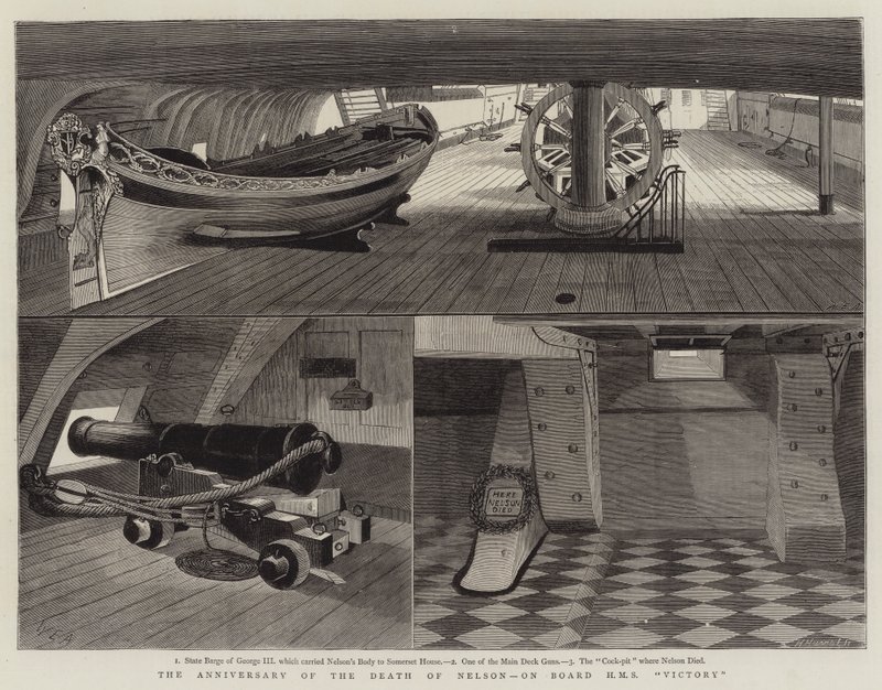 O aniversário da morte de Nelson, a bordo do HMS Victory de William Edward Atkins