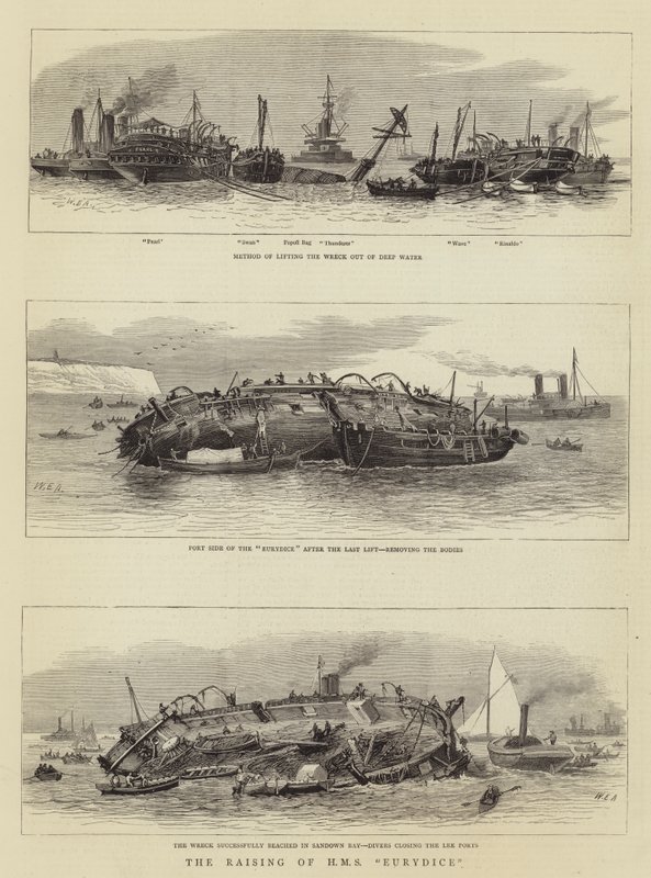 A angariação do HMS Eurydice de William Edward Atkins