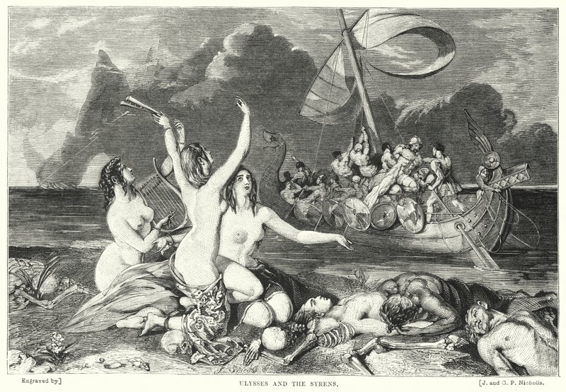 Ulisses e os Syrens (gravura) de William Ellis
