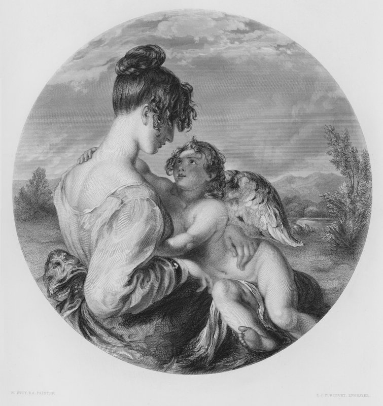O Perigoso Playmate, da foto na Galeria Vernon (gravura) de William Etty