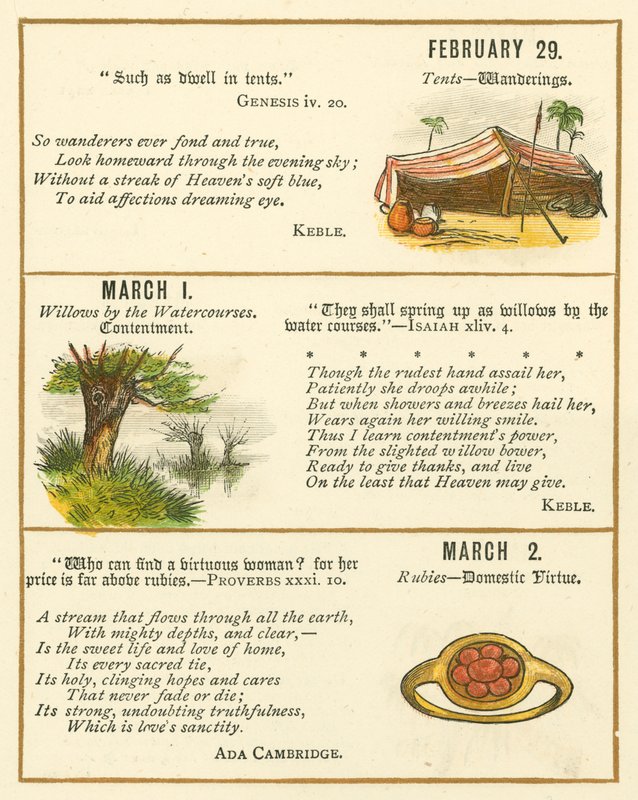 Página do Livro de Aniversário do Emblema da Bíblia (litografia a cores) de William Foster