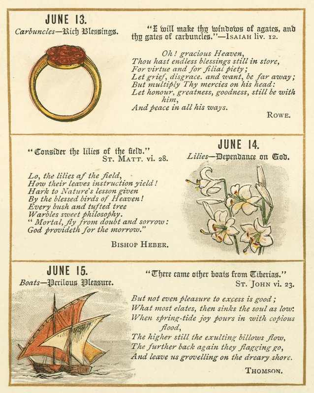 Página do Livro de Aniversário do Emblema da Bíblia (litografia a cores) de William Foster