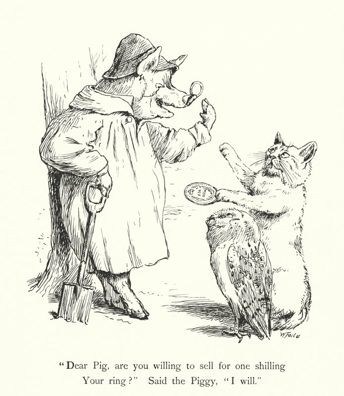 A Coruja e o Gato Maricas (gravura) de William Foster