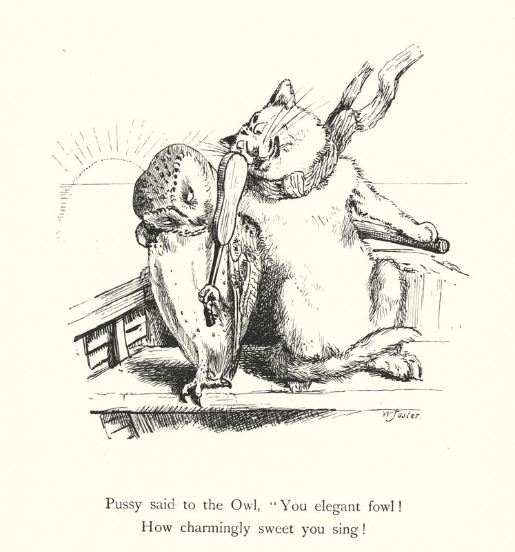 A Coruja e o Gato Maricas (gravura) de William Foster
