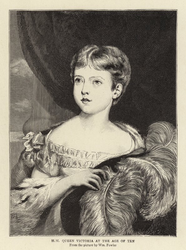 HM Queen Victoria com a idade de dez de William Fowler