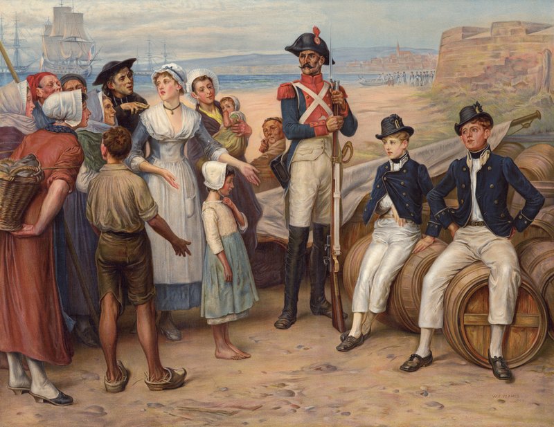 Prisioneiros de Guerra (cromolito) de William Frederick (after) Yeames