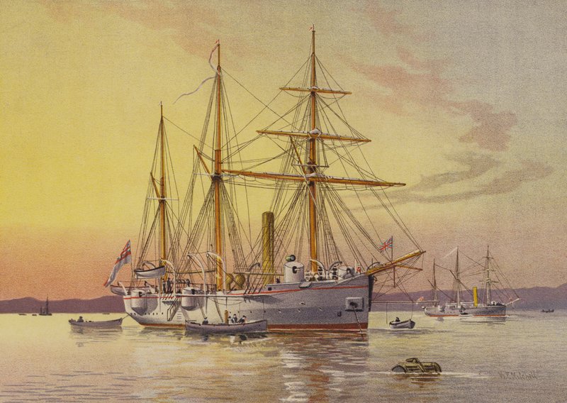HMS Bramble, canhoneira de 1ª classe de William Frederick Mitchell