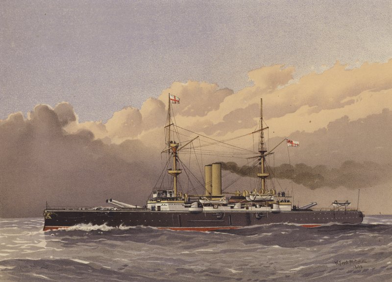 HMS Royal Sovereign, navio de guerra de 1ª classe de William Frederick Mitchell