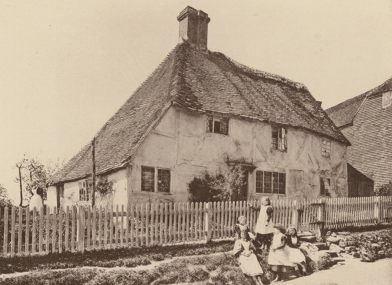 Em Burwash, Sussex (fotografia a preto e branco) de William Galsworthy Davie