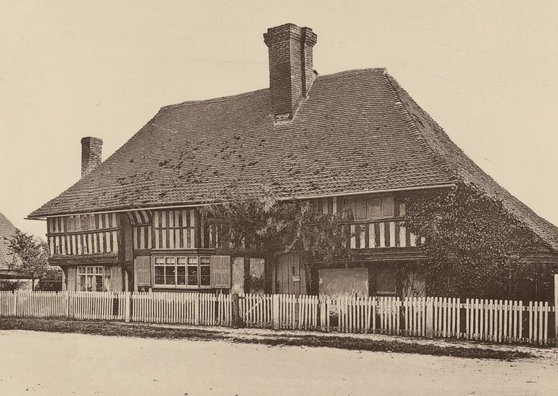 Bell Farm House, Harrietsham, Kent (fotografia a preto e branco) de William Galsworthy Davie