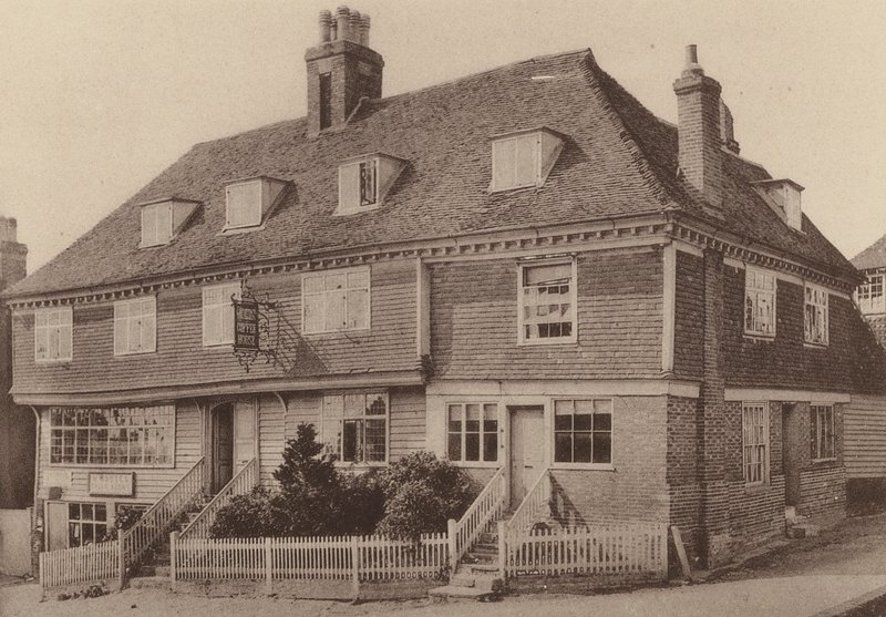 Casa da Igreja, Goudhurst, Kent (fotografia a preto e branco) de William Galsworthy Davie