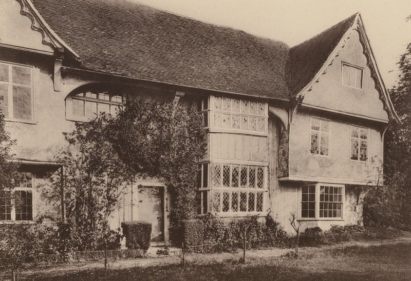 Casa em Willesley Green, perto de Cranbrook, Kent (fotografia a preto e branco) de William Galsworthy Davie