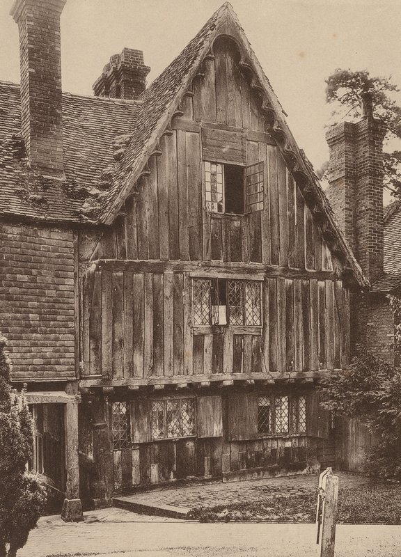 No adro da igreja, Penshurst, Kent (fotografia a preto e branco) de William Galsworthy Davie