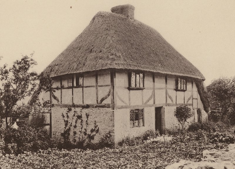 Rose Cottage, Pulborough, West Sussex (fotografia a preto e branco) de William Galsworthy Davie