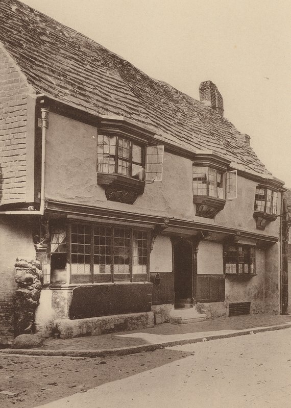 Star Inn, Alfriston, Sussex (fotografia a preto e branco) de William Galsworthy Davie