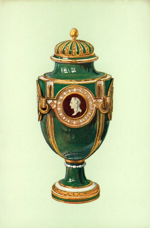 Vaso, Sevres, solo verde (cor litho) de William Gibb