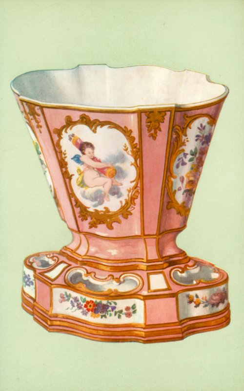 Vaso, Sevres, Pompadour rose (cor litho) de William Gibb