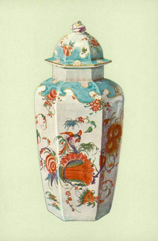 Vaso, Worcester, com padrão japonês (cor litho) de William Gibb