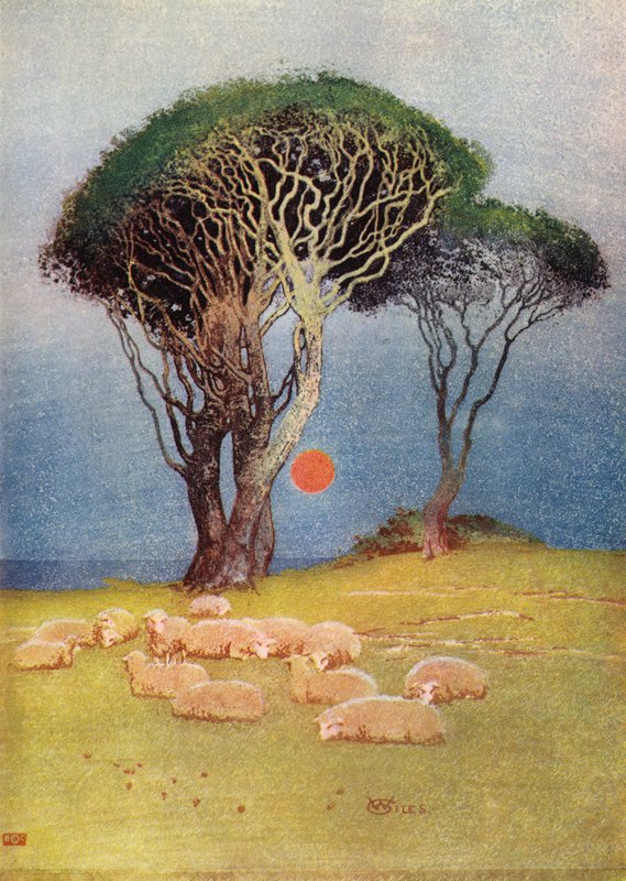 Noite de verão (lito a cores) de William Giles