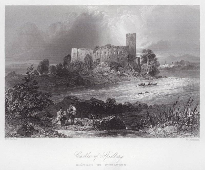 Castelo de Spielberg (gravura) de William H. Bartlett