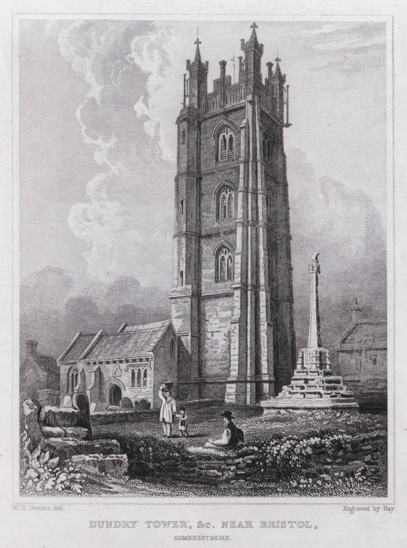 Dundry Tower, etc perto de Bristol, Somersetshire (gravura) de William H. Bartlett